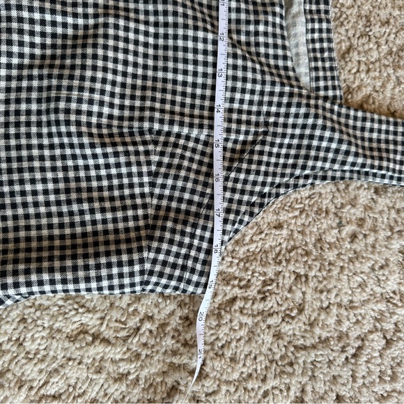 A New Day L Black/White Checkered Sleeveless Square Neck Blouse NWT Women's Top - Picture 4 of 8